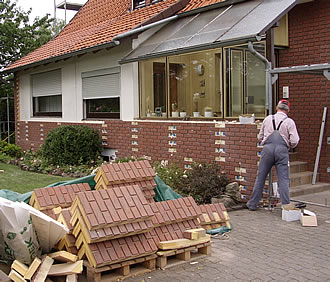 Isolierverklinkerung am Einfamilienhaus